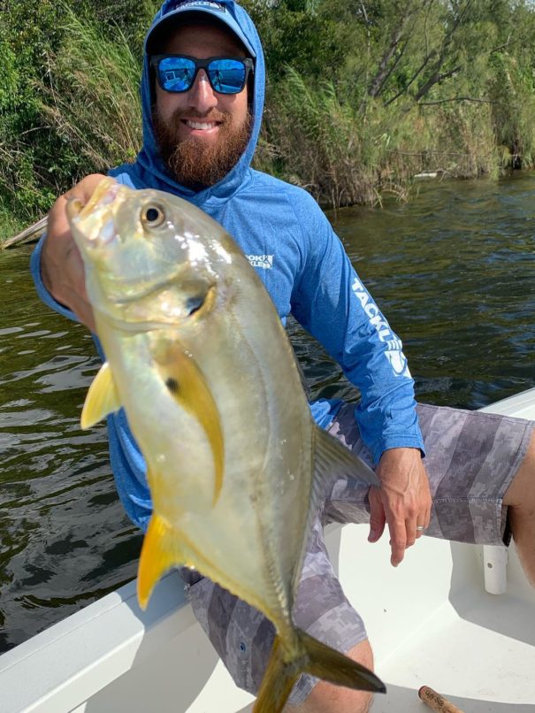 Captain Abie with Jack Crevalle in Everglades Canal