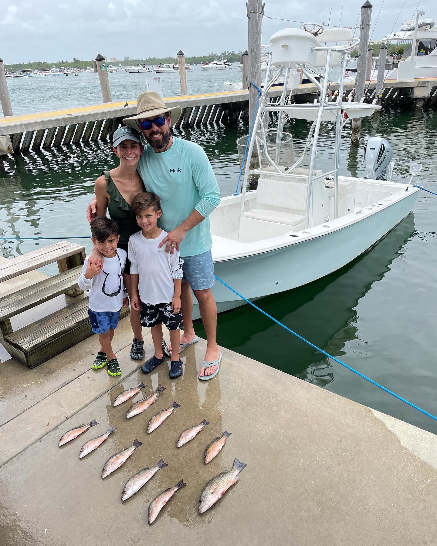 I took a beautiful family fishing today. They caught a pile of Mangrove Snappers up to 17 inches, a couple Jack Crevalles and Dad caught a Nurse Shark to end the day. The boys let go another 20 Snappers and everyone had a blast. #GOHARDFISHING #ITRYHARD #greatfamily #miamibeach #charterfishing @starbrite_com @pennfishing @hookerelectricreels @captharrysfishingsupply thank you @sachi_acosta and fam!