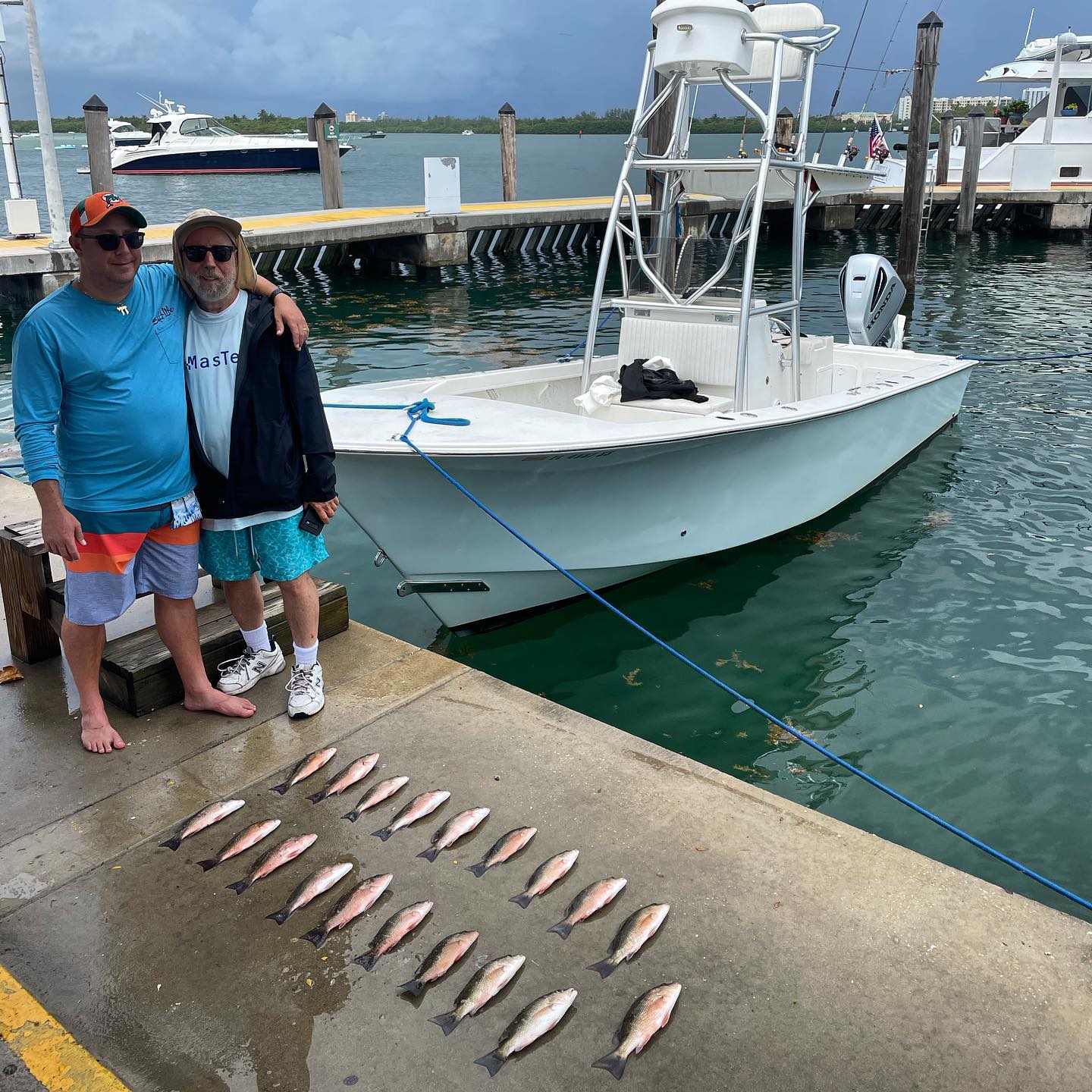I took Adam, his Dad, his niece and nephew out this morning. Luckily Adam is a big shot accountant because he needed to keep count of our Mangrove Snappers. They had an awesome morning bending 10 lb spinning rods and in the end they had a nice pile of Snapper Nuggets for a family fish-fry. #GOHARDFISHING #MANGOS #miami #charterfishing #lighttackle @starbrite_com @pennfishing @captharrysfishingsupply