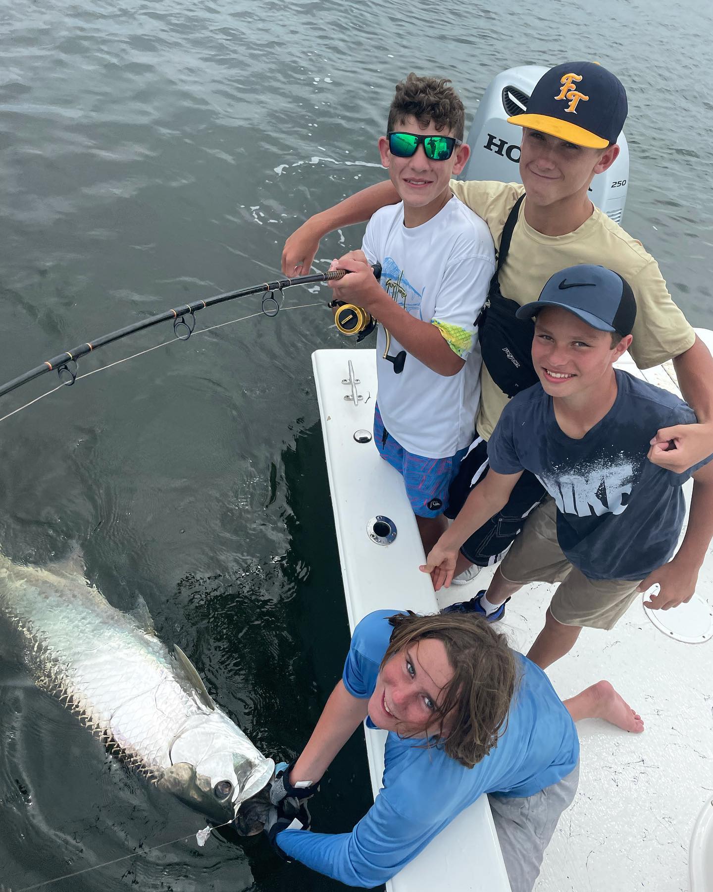 Tarpon, Seatrout, Grouper, Snapper, Shark and a few more critters made for a heck of a memorable graduation trip today for the local squad of groms. Thank you Louisa and all the mommas for sending your boys out with me. #GOHARDFISHING #miamisluckiestcharterboat #miamibeach #charterfishing #INSHORE #LIGHTTACKLE #INSHOREGUIDE #GOHARDINTHEPAINT YOU BOYS DID GREAT WORK today @_they.luvj_ @jongourrier @mathias_campbell_12 @javierrodriguez4337